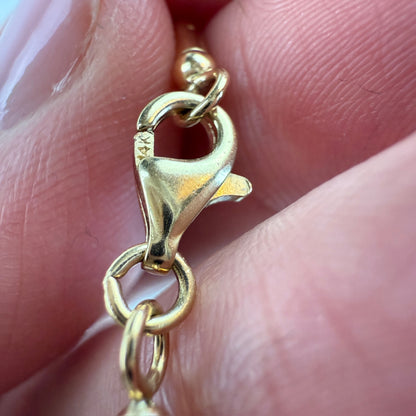 17" Solid 14K Yellow Gold Snake Link Chain, 4.3 g