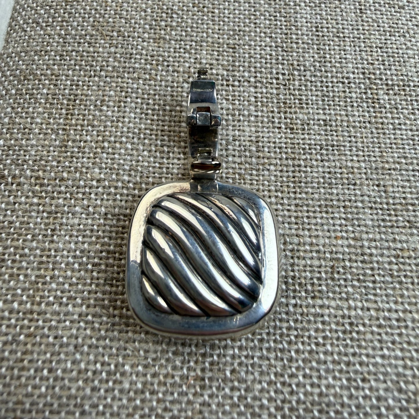 Estate Sterling Silver and 18K Yellow Gold David Yurman Iconic Locket Pendant, 16.52 grams