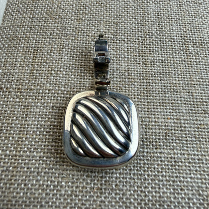 Estate Sterling Silver and 18K Yellow Gold David Yurman Iconic Locket Pendant, 16.52 grams
