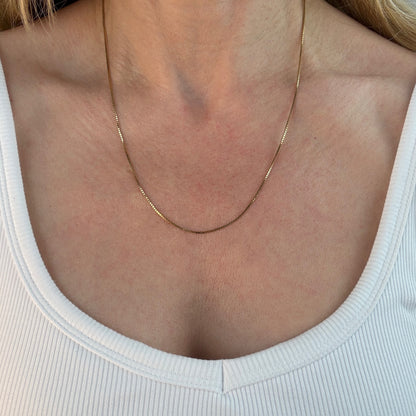 20" Solid 14K Yellow Gold Box Chain 2.9 g