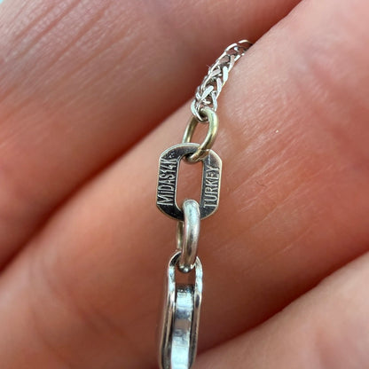 20" Solid 14K White Gold Wheat Chain, 2.69