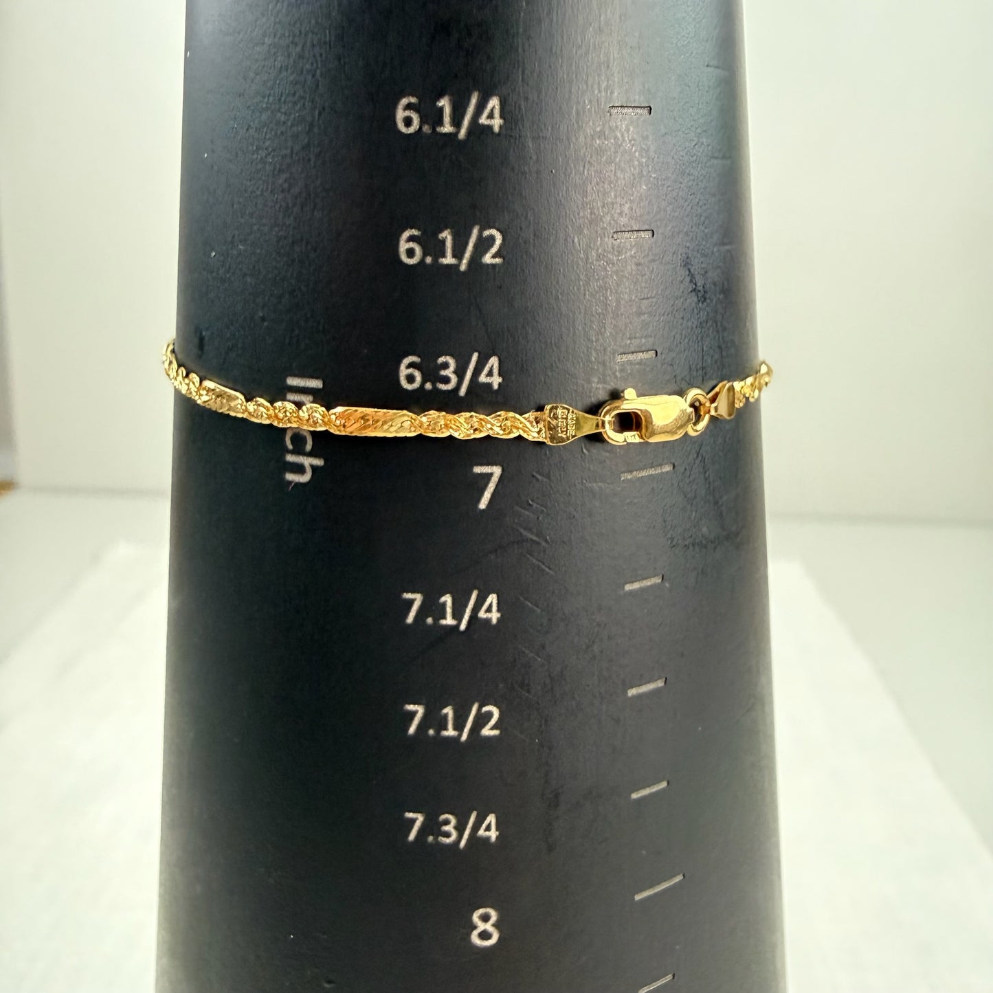 6.75" 14K Yellow Gold Italian Alternating Fancy Link Bracelet, 1.60 g