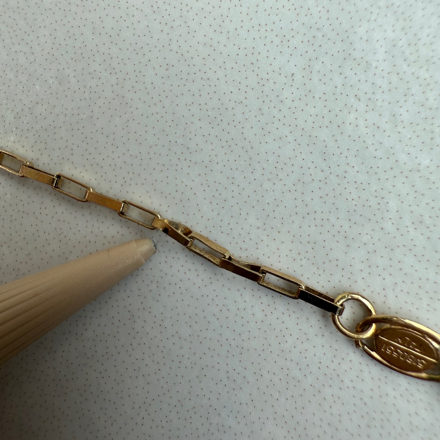 18" Italian Solid 14K Yellow Gold Elongated Box Chain, 3 g