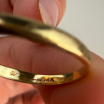 14K Solid Yellow Gold 14K Yellow Gold 11.5mm Citrine Statement Ring, Size 6.75