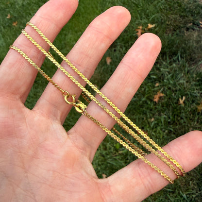 27.75" Italian Solid 14K Yellow Gold S Link Chain, 9 g