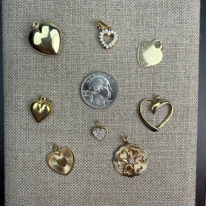 14K Engine Turned Hearts (Select Your Favorite)