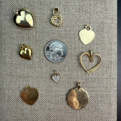 14K Engine Turned Hearts (Select Your Favorite)