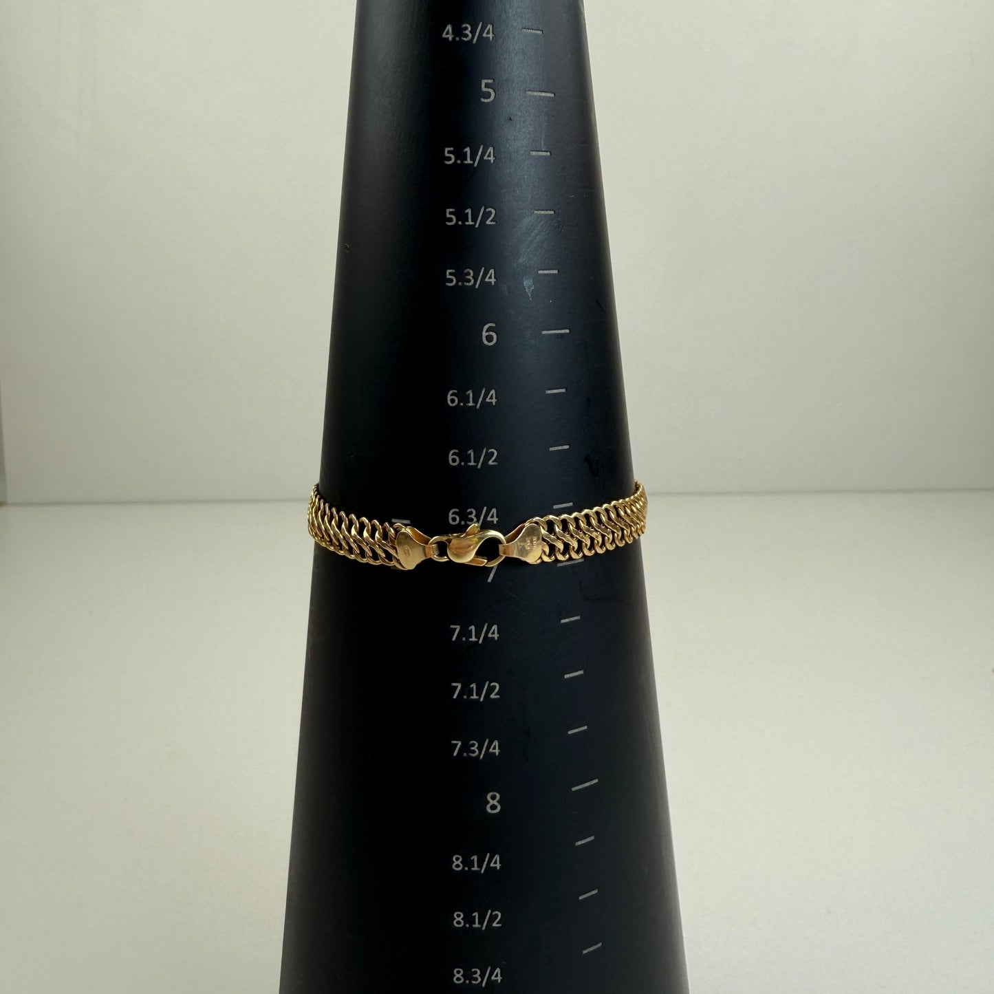 7" Vintage 14K Italian 7.0 mm Smooth Curb Bracelet 3.79g