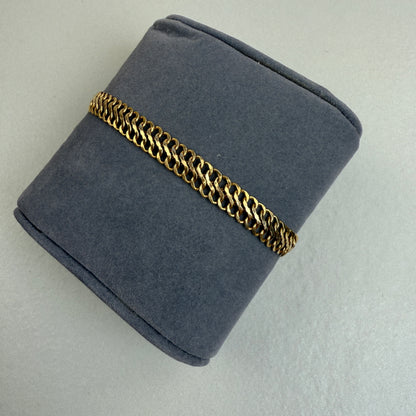 7" Vintage 14K Italian 7.0 mm Smooth Curb Bracelet 3.79g