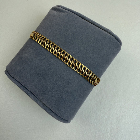 7" Vintage 14K Italian 7.0 mm Smooth Curb Bracelet 3.79g
