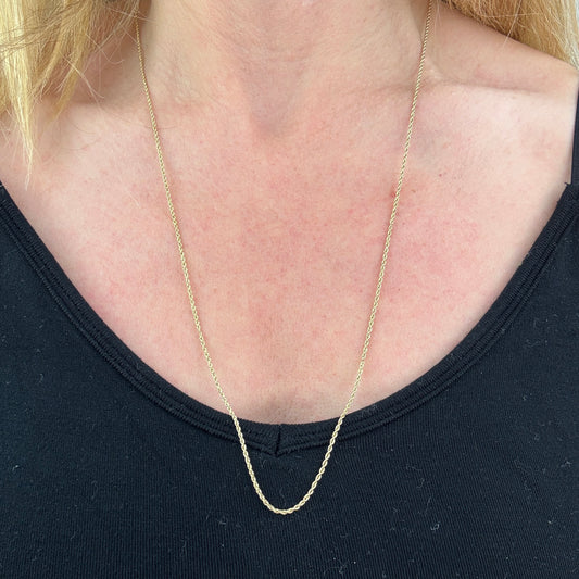 24" Michael Anthony Rope 14K Yellow Gold Chain 1.27mm 3.49g