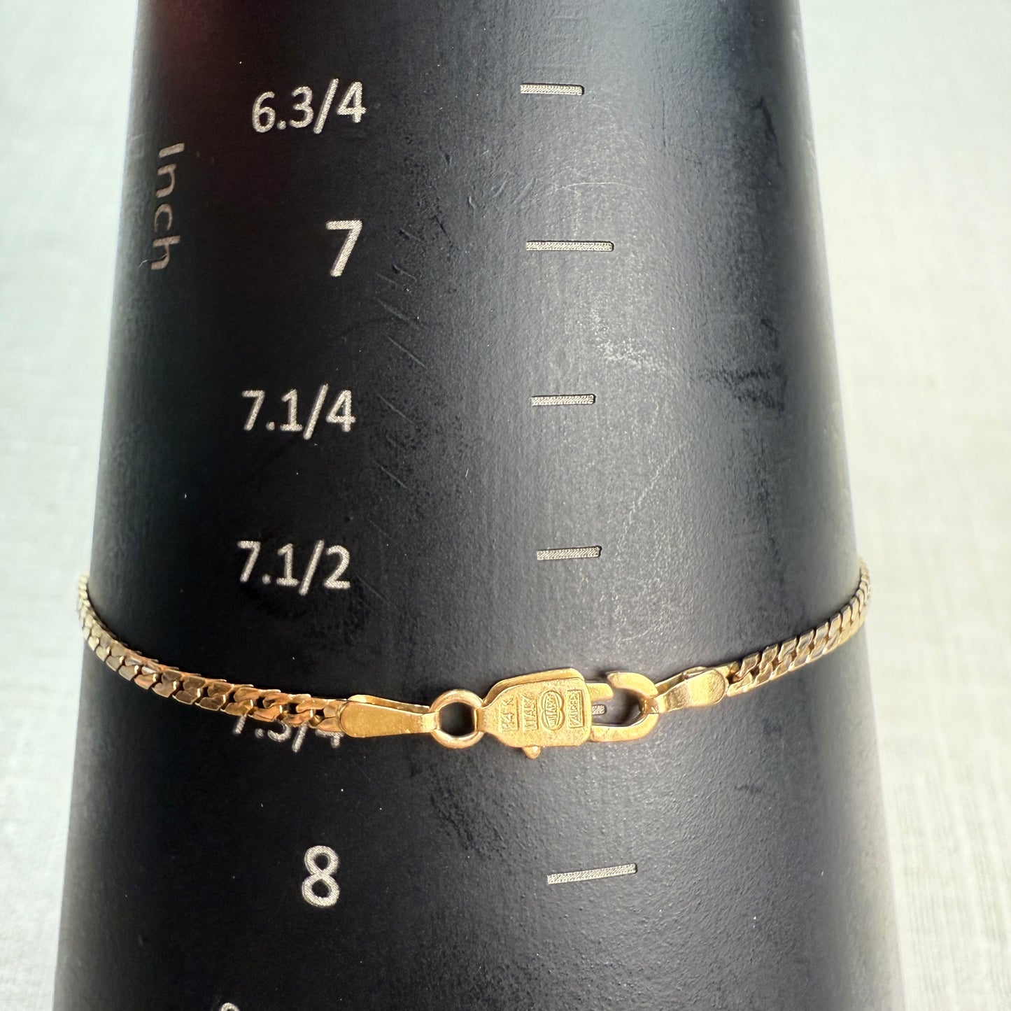 7.5" 14K Two-tone Gold Italian Unoaerre S-Link Bracelet 2.47g