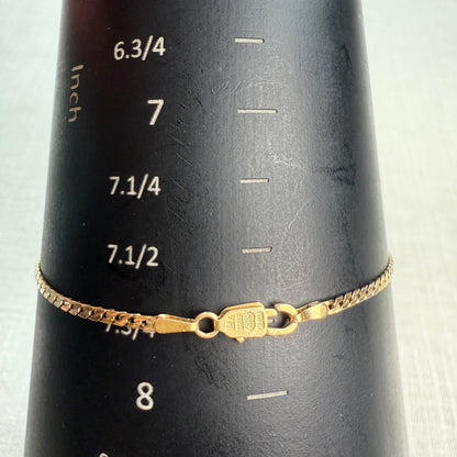 7.5" 14K Two-tone Gold Italian Unoaerre S-Link Bracelet 2.47g