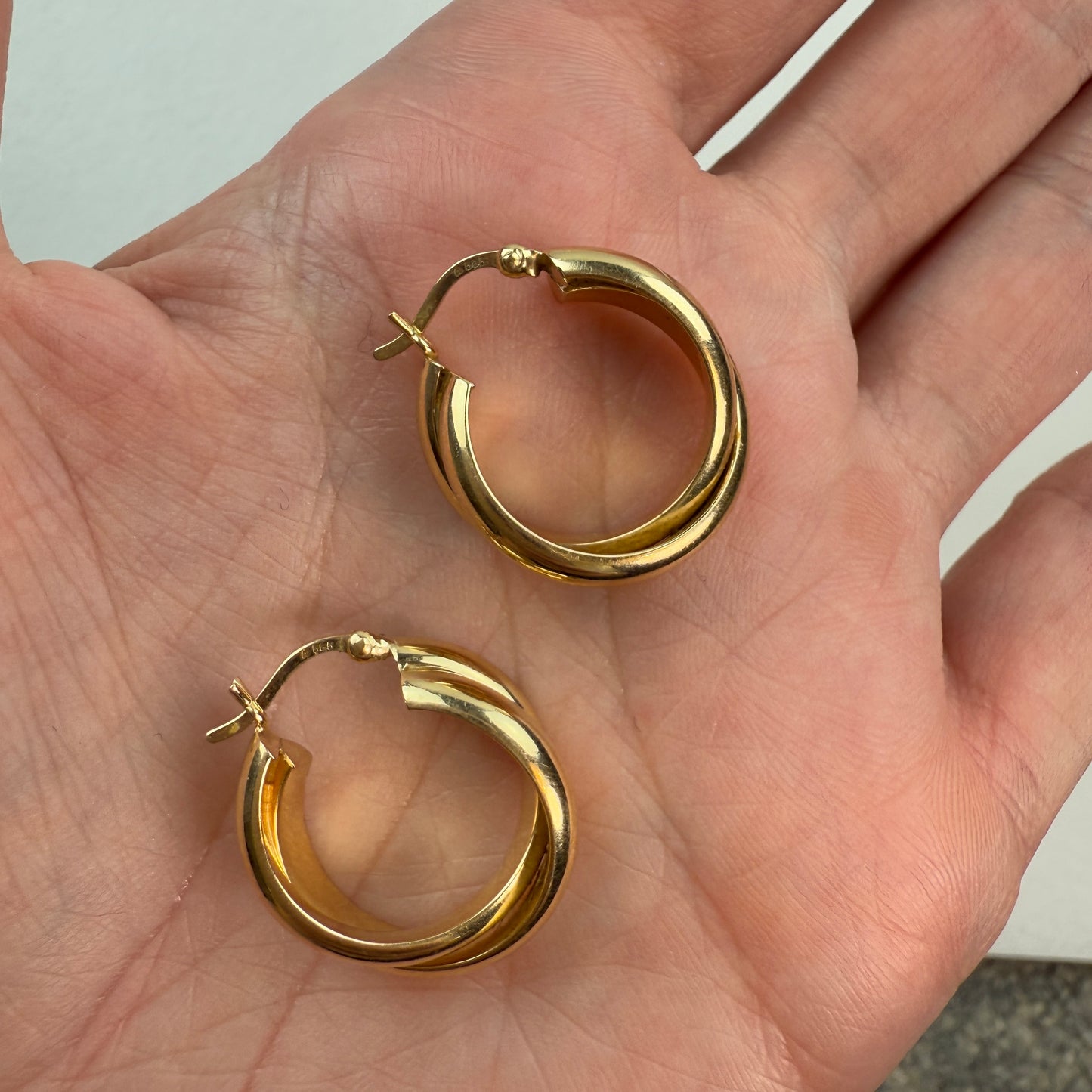 Intertwined Hoops 14K .74" 4.47g Yellow Gold