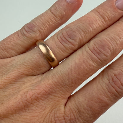 10K Vintage Comfort Fit Rose Gold Band 4.43mm, Size 7.25
