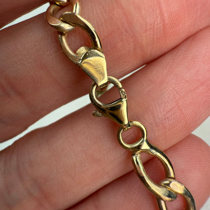6.5" Solid 10K Gold Oval Curb Link 5.5mm Bracelet - 6.45 g