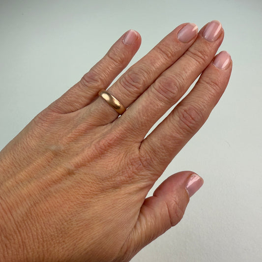 10K Vintage Comfort Fit Rose Gold Band 4.43mm, Size 7.25