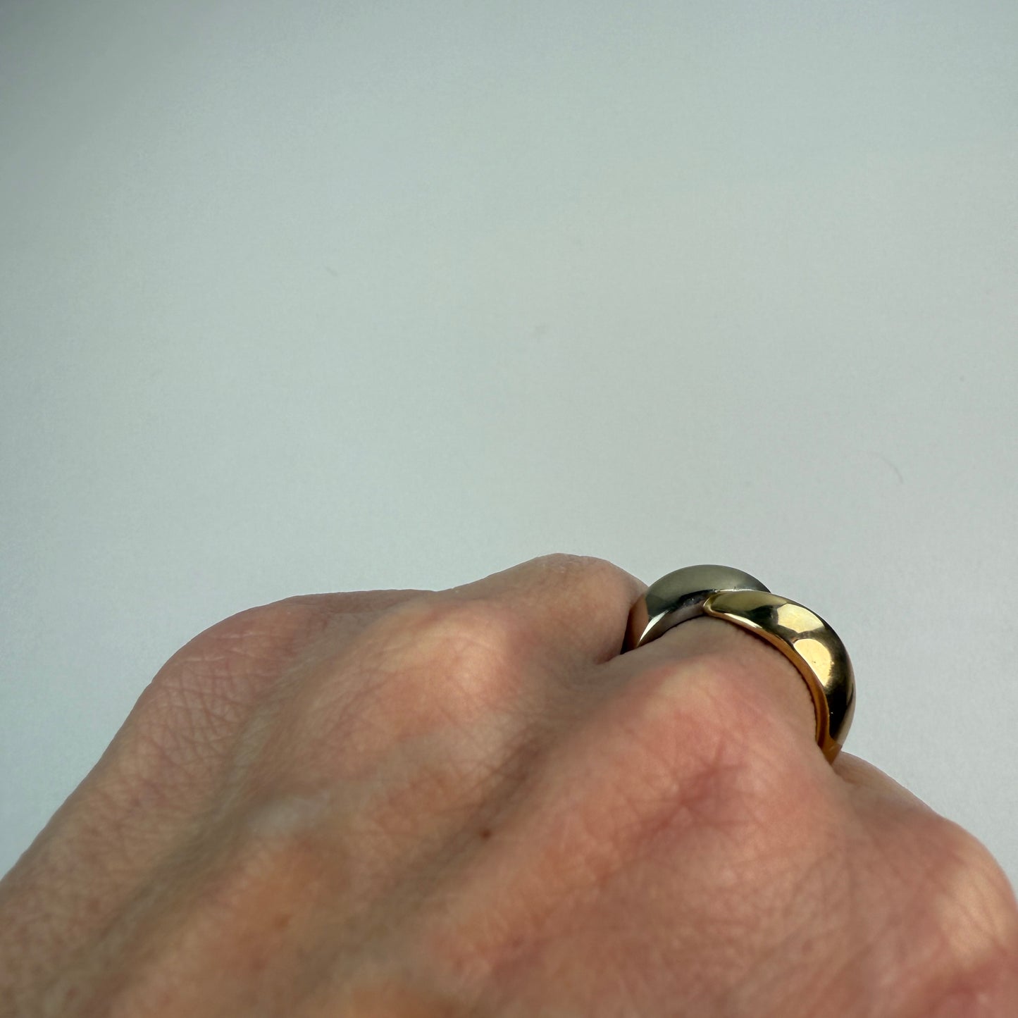 14K Bold and Classic Horse Bit with diamond accents Yellow Gold Band 10.11mm, Size 9 - CAN’T BE RESIZED