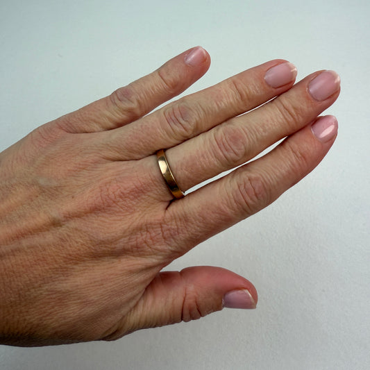 10K Vintage Standard Fit Rosy Yellow Gold Band 2.88mm, Size 7.5