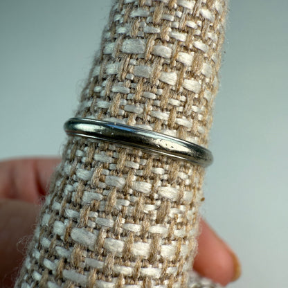 14K Vintage Classic White Gold Estate Band 1.15mm, Size 5.75