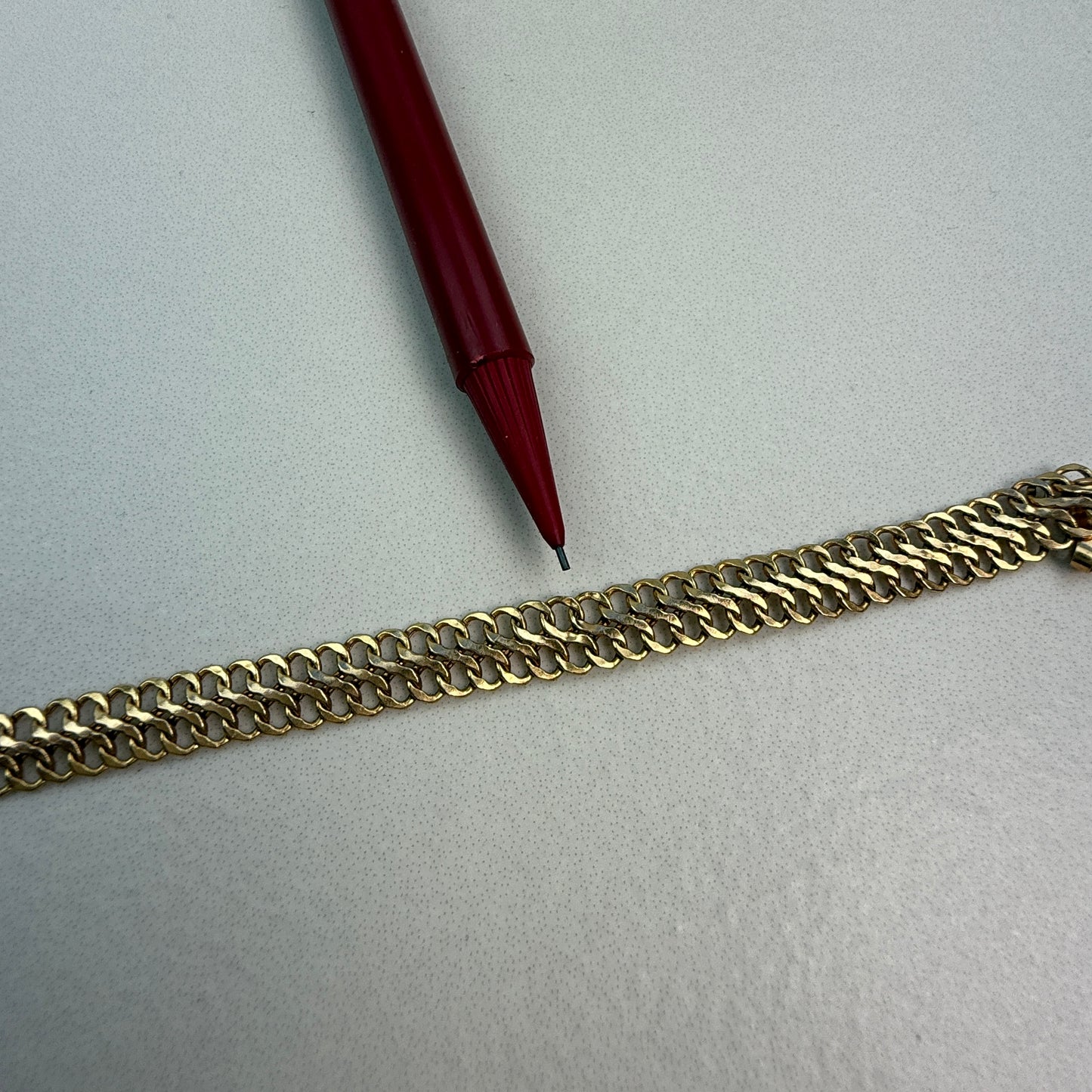 7" Vintage 14K Italian 7.0 mm Smooth Curb Bracelet 3.79g