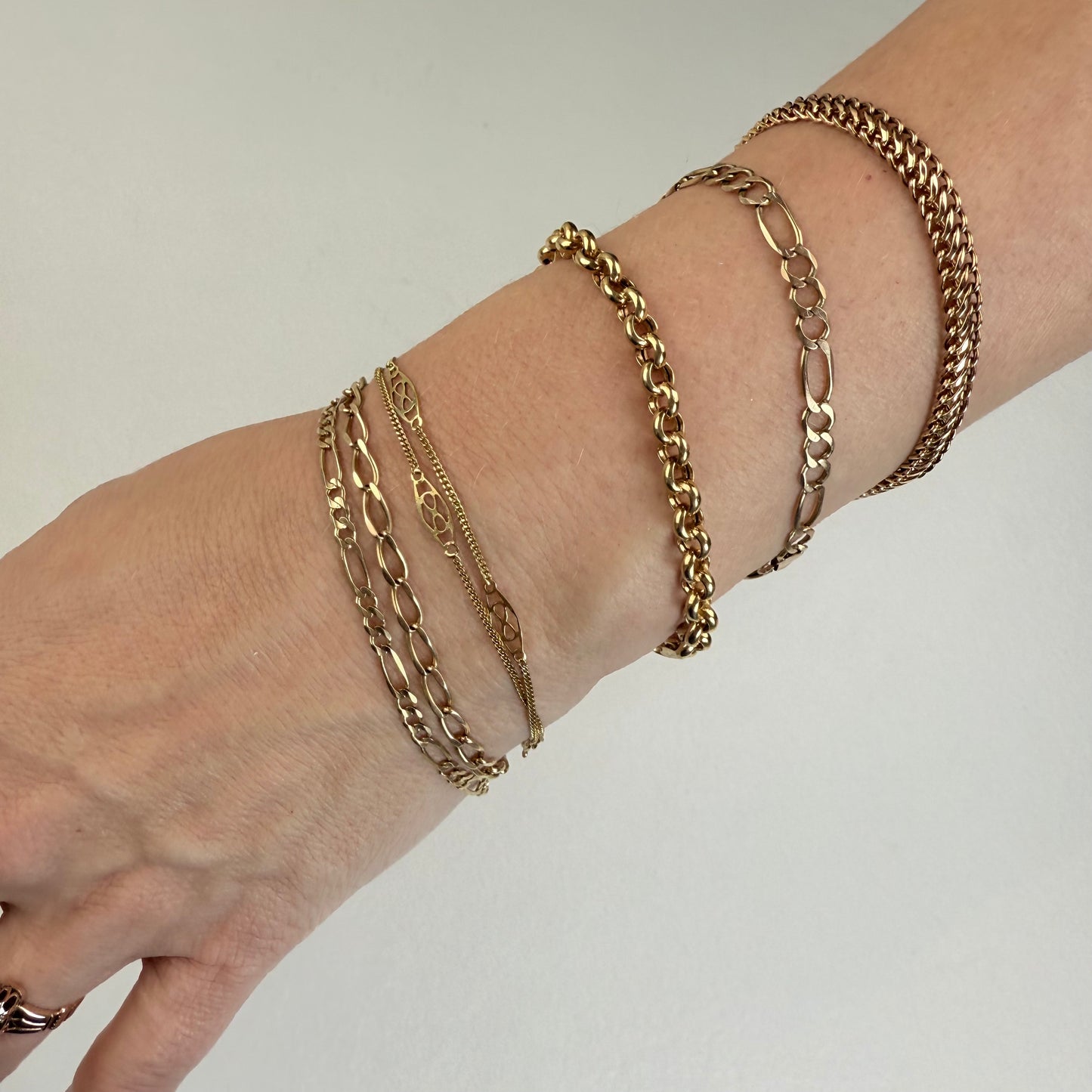 7.25" Classic Figaro 10K Yellow Gold Bracelet 4.55mm 3.66g