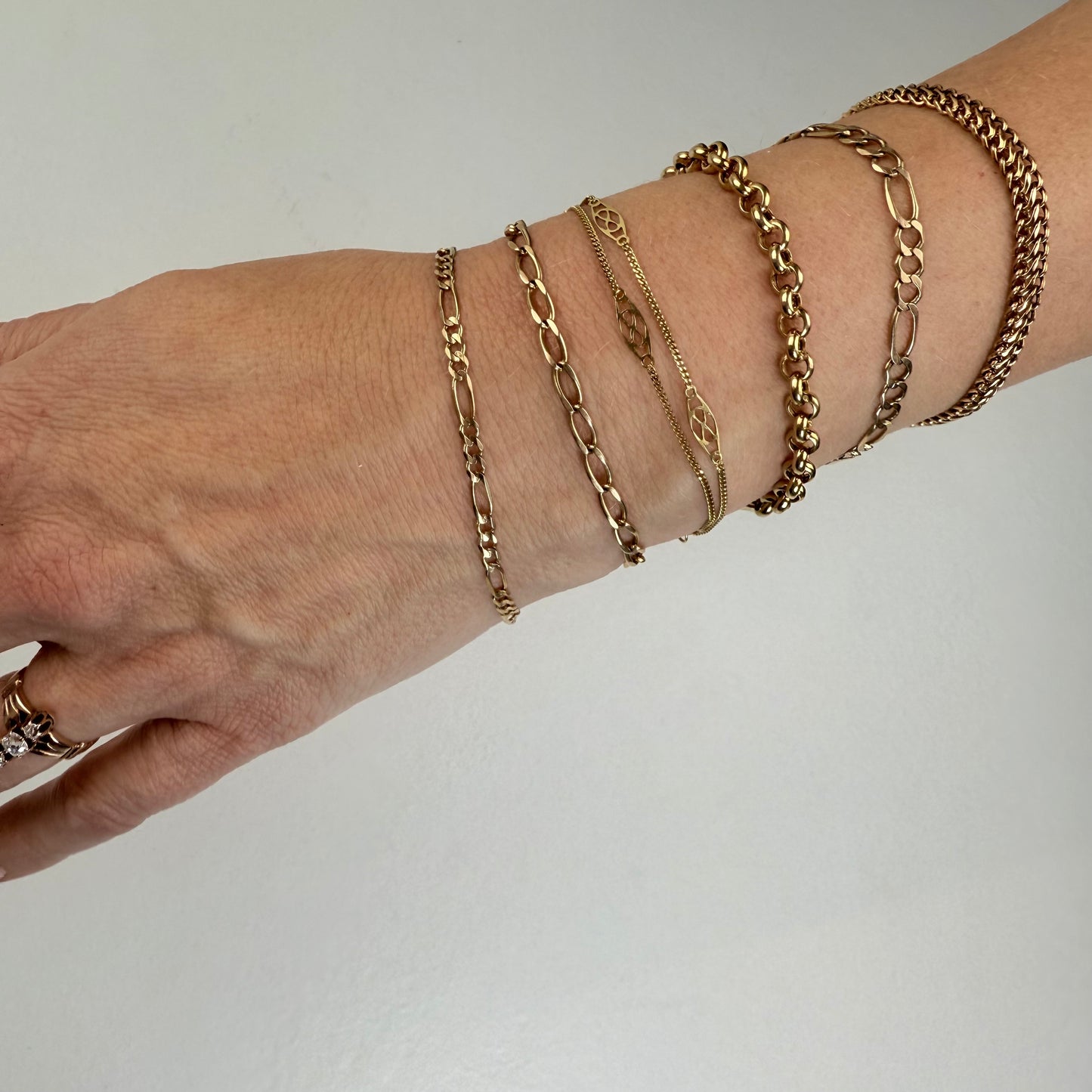 7.75" Italian Twisted Curb 14k Yellow Gold Bracelet 5.10mm, 4.71g