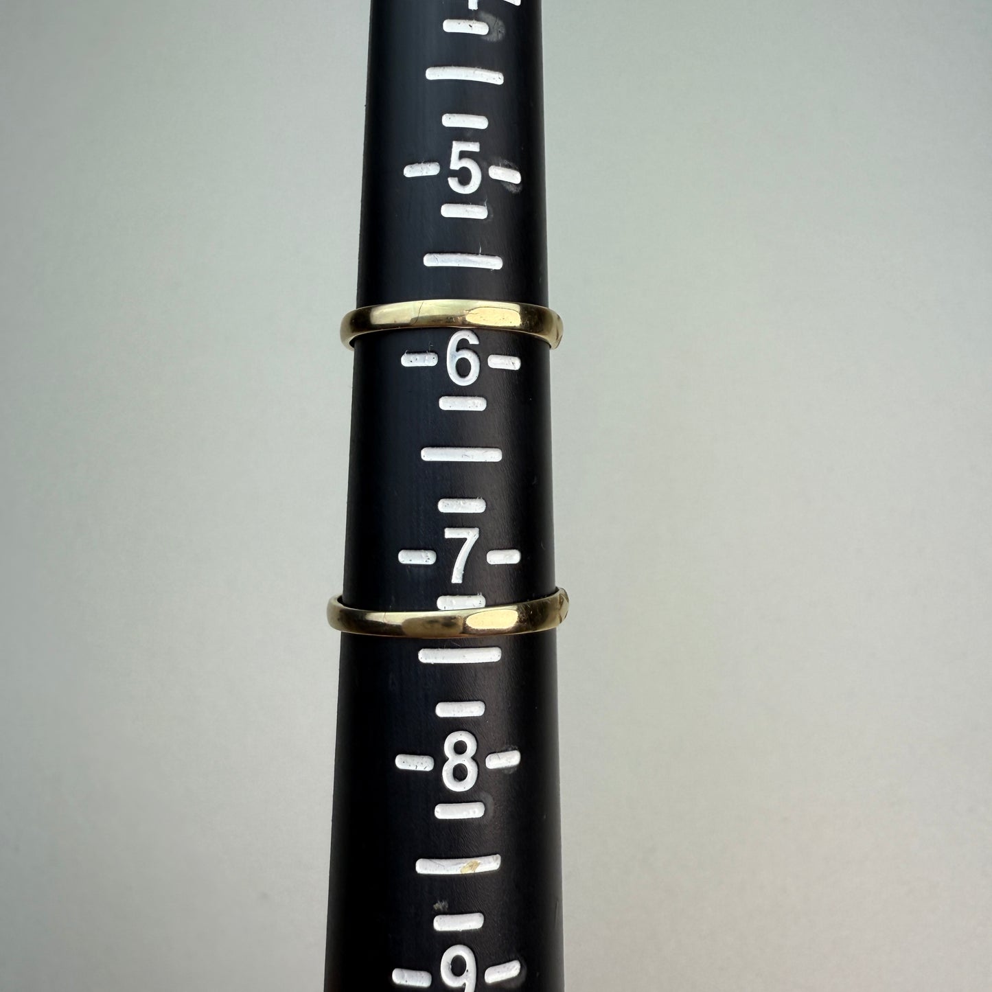 9K Yellow Gold with Emerald eyes snake ring, Size 7.25