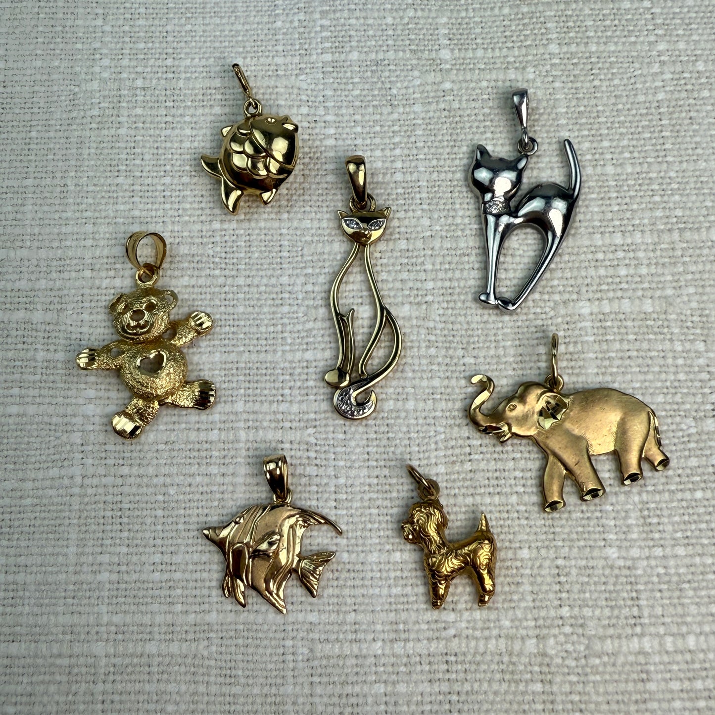 10K/14K Vintage Animal Themed Charms/Pendants, Group I (Select Your Favorite)