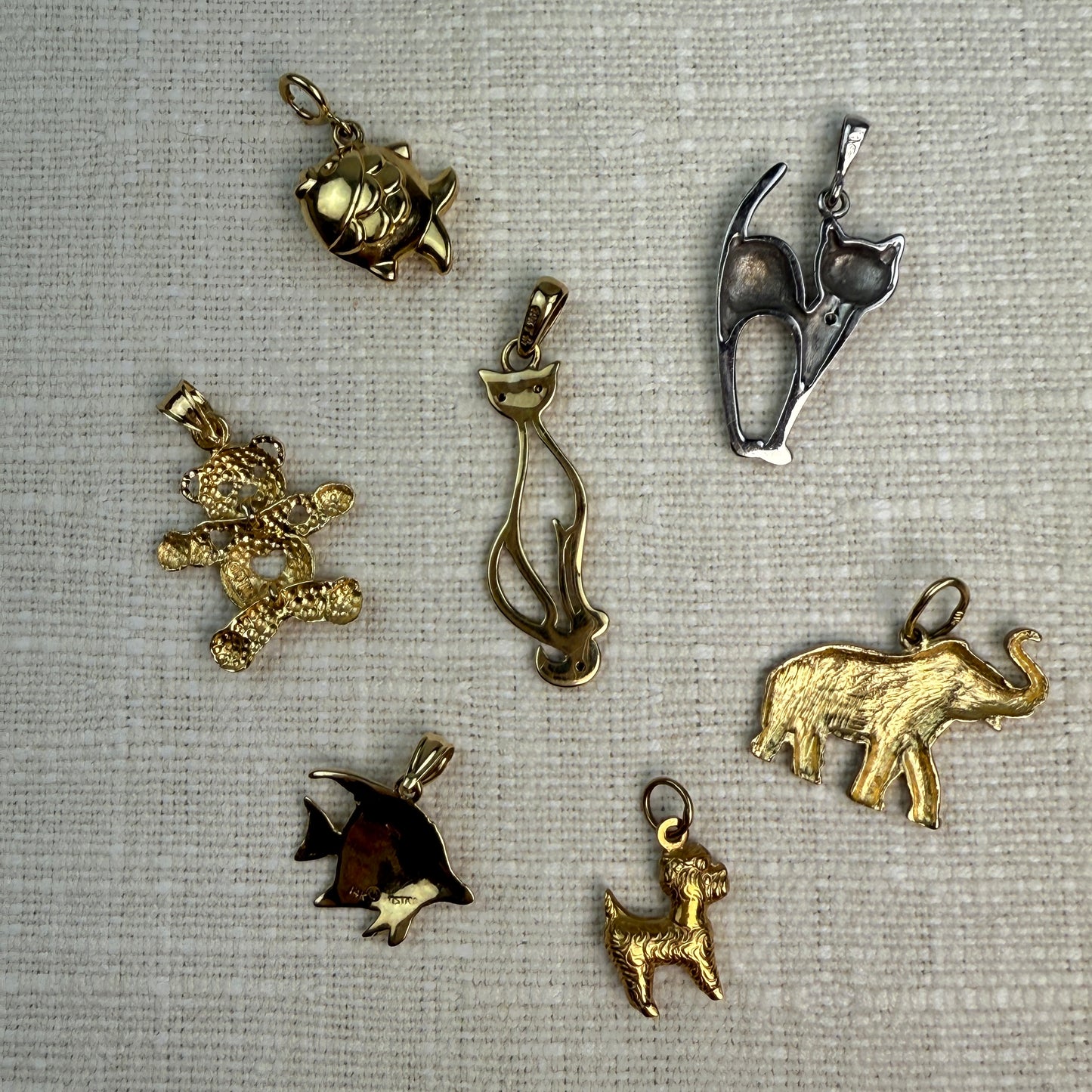 10K/14K Vintage Animal Themed Charms/Pendants, Group I (Select Your Favorite)