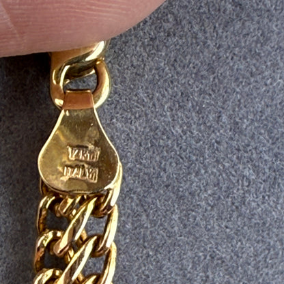 7.75" Italian Twisted Curb 14k Yellow Gold Bracelet 5.10mm, 4.71g