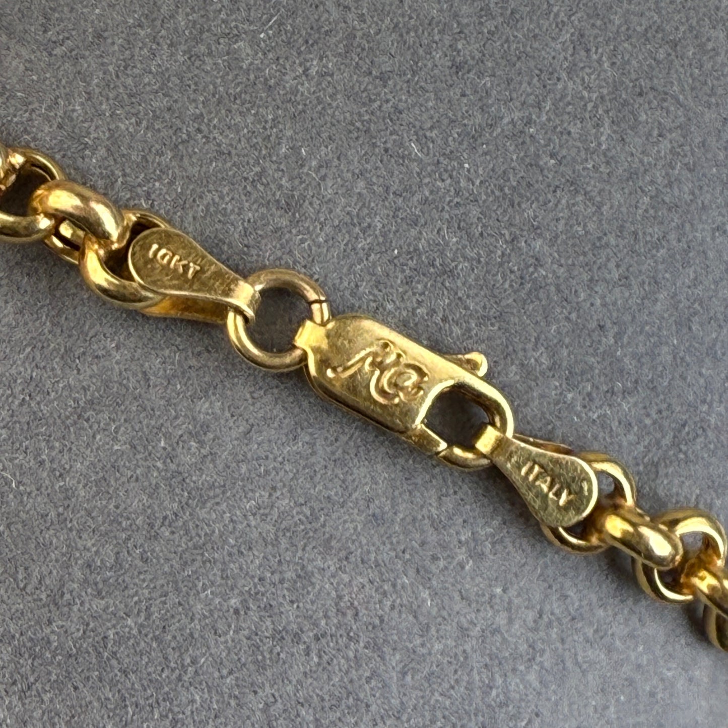 6.5" Italian Rolo Bracelet 10K Yellow Gold 4mm 4.48g