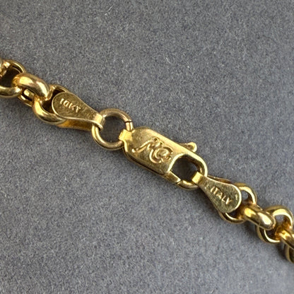 6.5" Italian Rolo Bracelet 10K Yellow Gold 4mm 4.48g