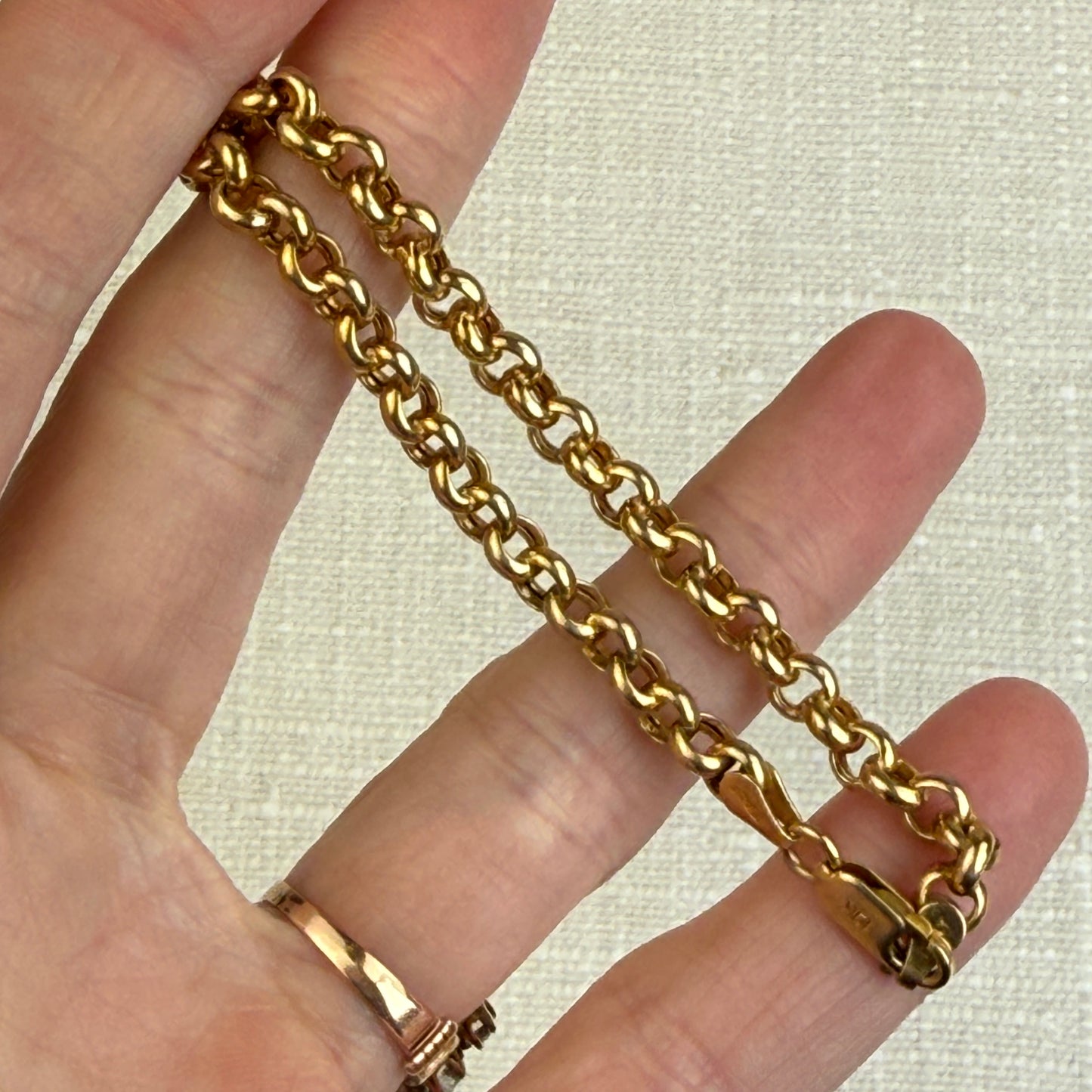 6.5" Italian Rolo Bracelet 10K Yellow Gold 4mm 4.48g