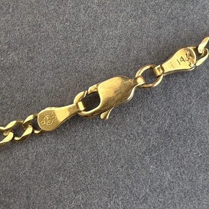 8" Classic Figaro 14K Yellow Gold Bracelet 3.35mm 3.10g