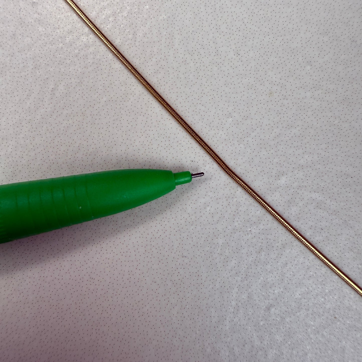 15.5" Italian UNOARRE Solid 14K Yellow Gold Snake Link Chain .91 mm 3.92g