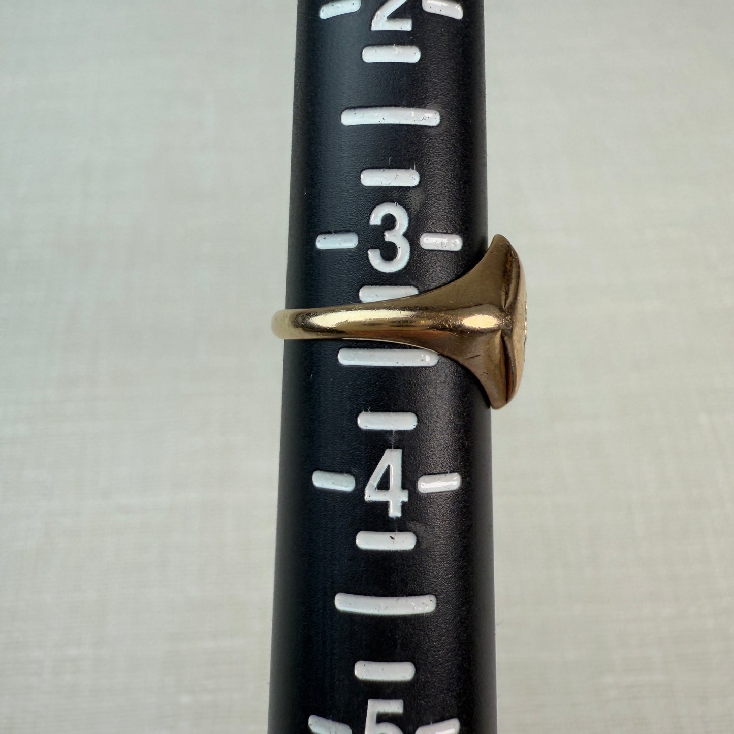 Antique 1920s 10K Solid Gold Signet Style Class Ring Size 3.25