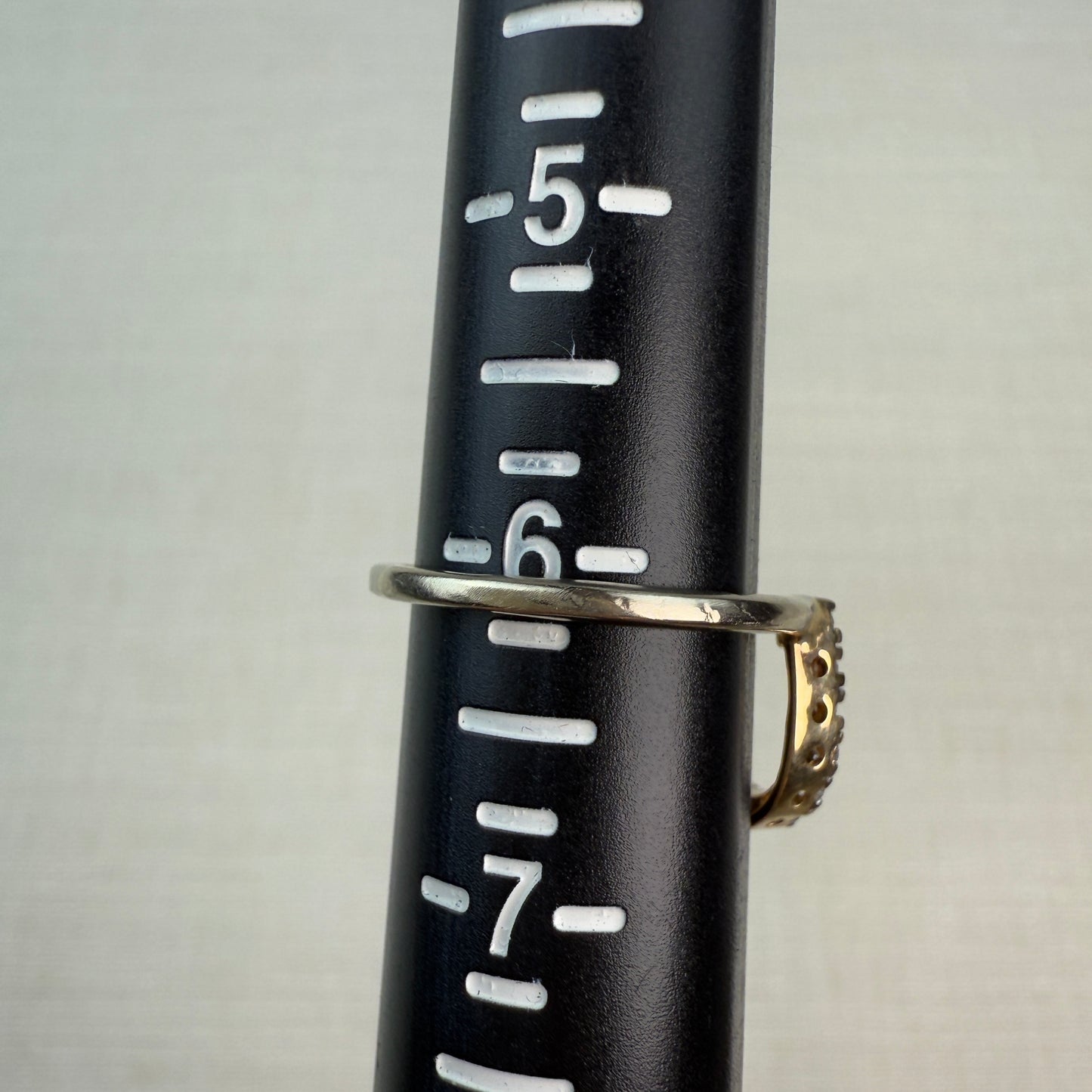 14K Solid Gold Horseshoe and Diamond Ring, Size 6.25