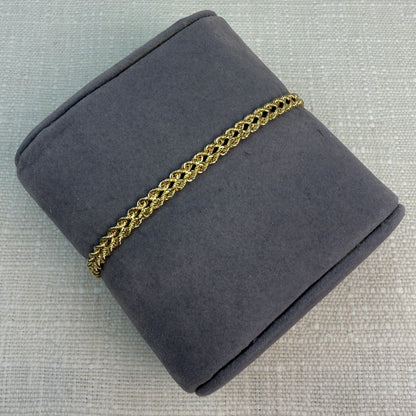 6.75" Solid 14K Yellow Gold Woven Rope-style Bracelet – 4.12 mm, 5.58 g