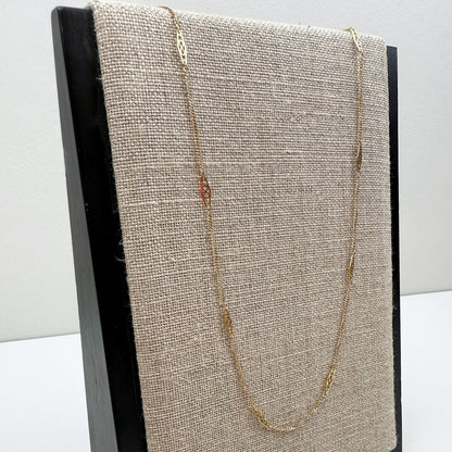 16" Filigree Station Necklace 14K Yellow Gold 2.57g
