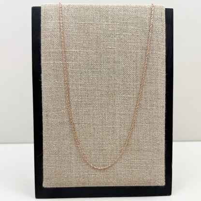 17.75" 14K Rose Gold Singapore Chain 1.65mm 1.45g