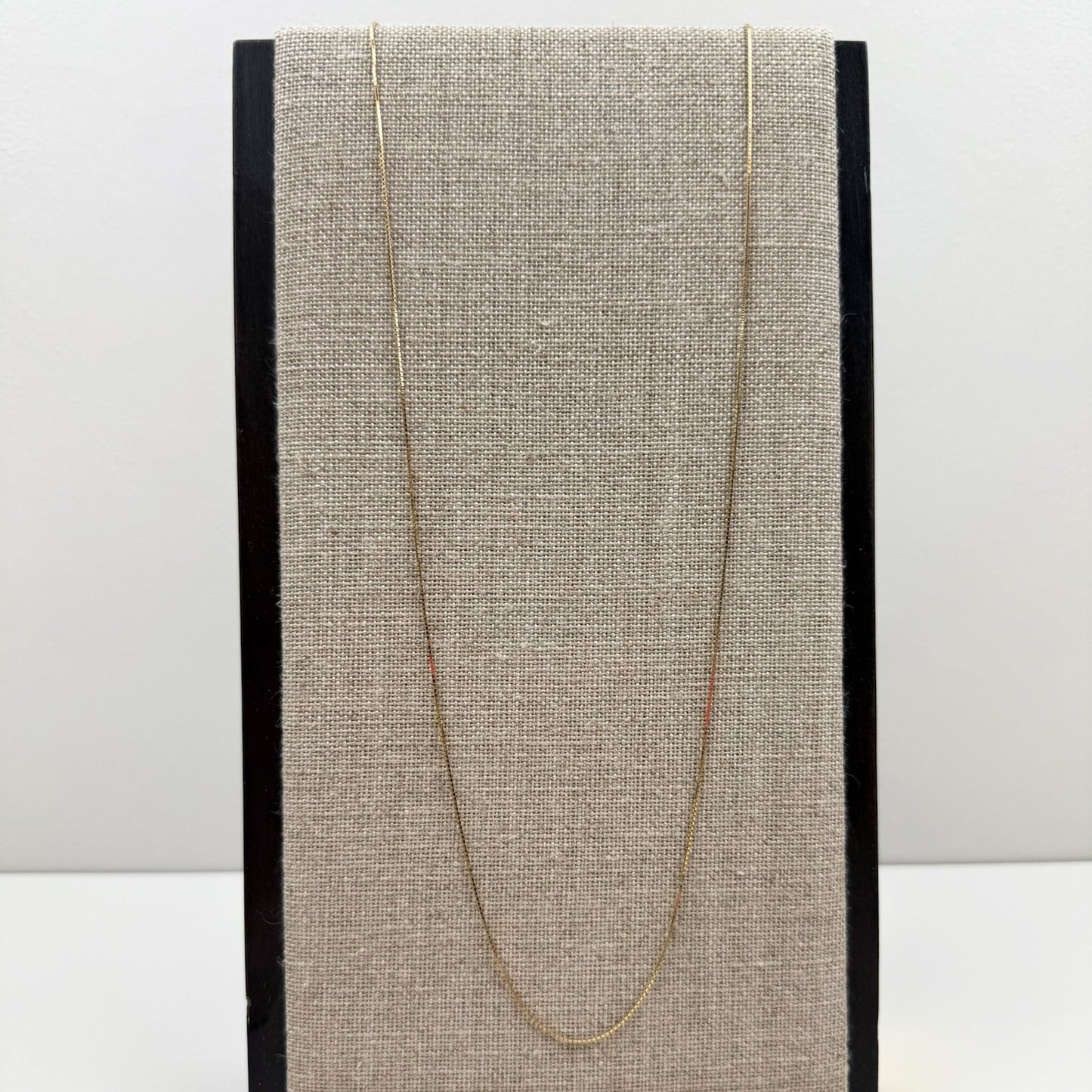 22" Italian Box Chain 14K Yellow Gold Chain .7mm 2.31g