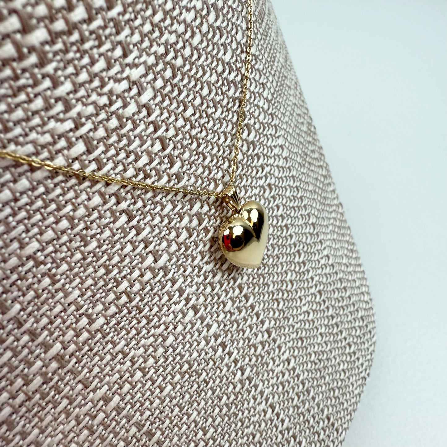 High Polish Puffy Heart Pendant 14K Yellow Gold