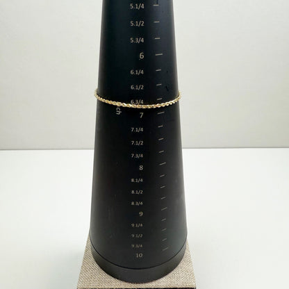 7" Diamond Cut Rope Bracelet 14K Yellow Gold Chain 1.75mm 1.52g