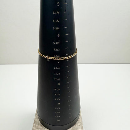 7" Italian Mariner Link 10K Yellow Gold Bracelet 2.82mm 1.51g