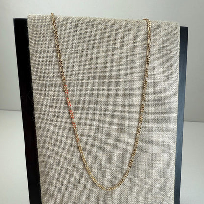 20" Figaro Chain 14K Yellow Gold Chain 2.33mm 6.37g