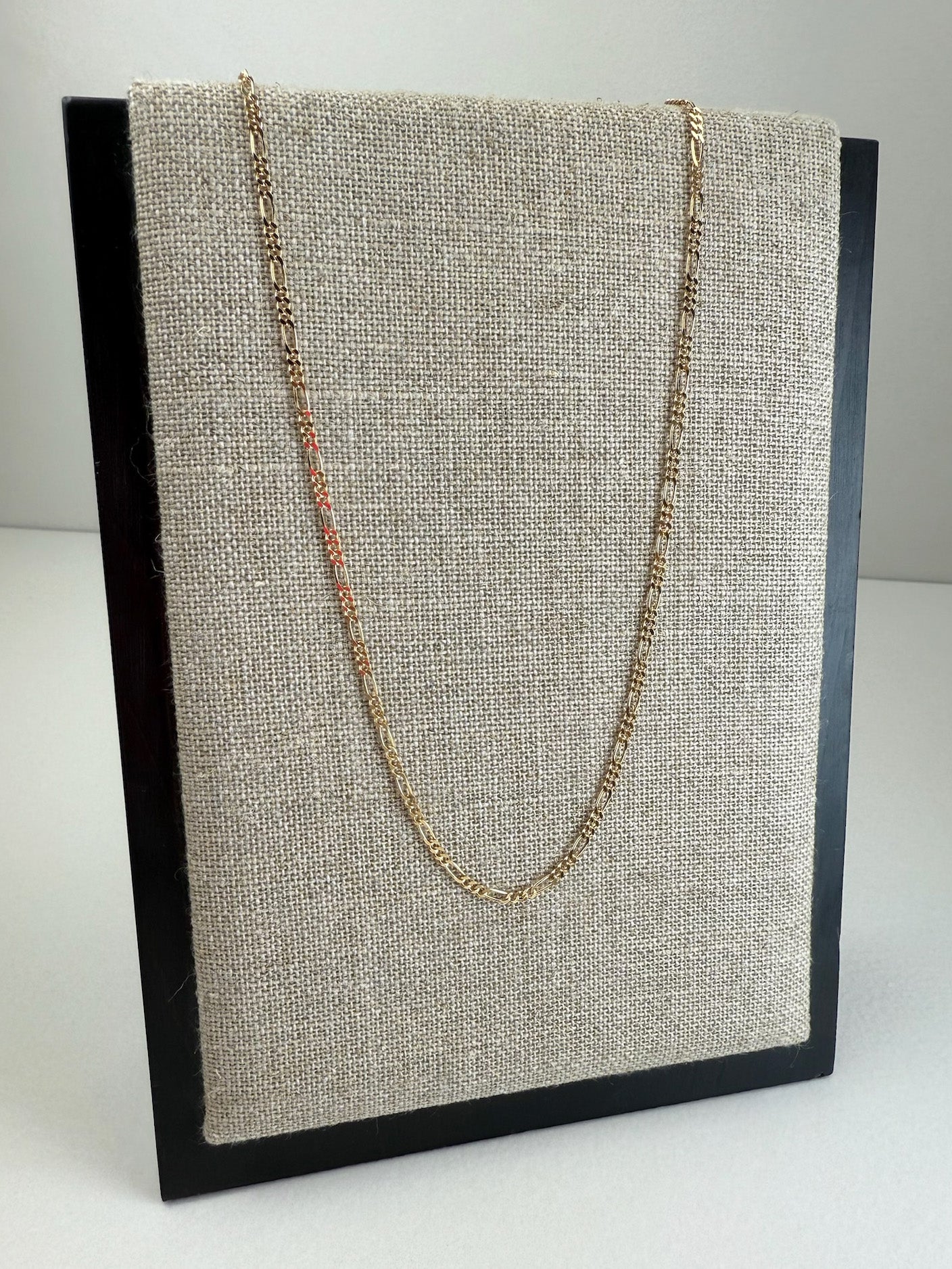 20" Figaro Chain 14K Yellow Gold Chain 2.33mm 6.37g