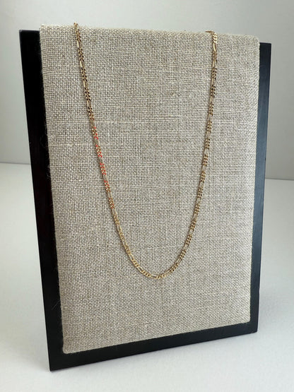 20" Figaro Chain 14K Yellow Gold Chain 2.33mm 6.37g