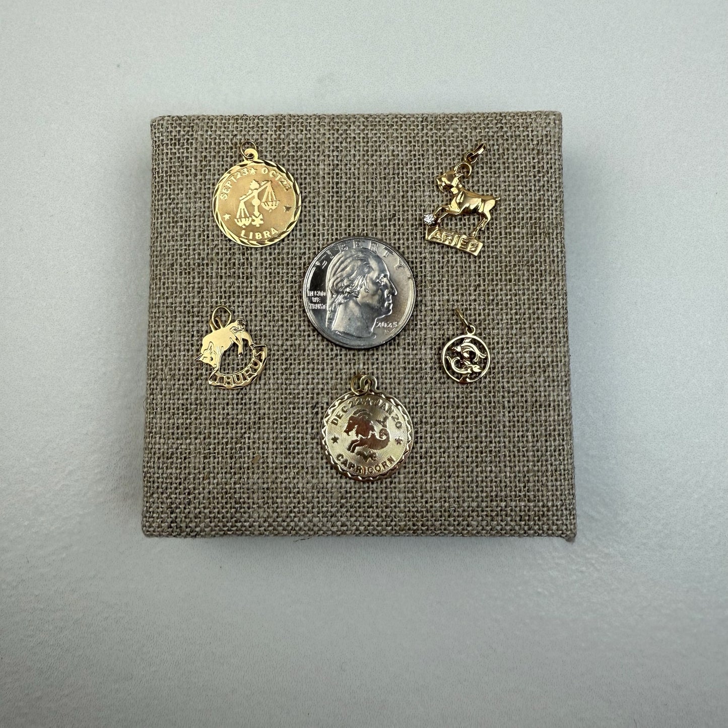 14K Vintage Zodiac Pendants/Charms (Select Your Sign)