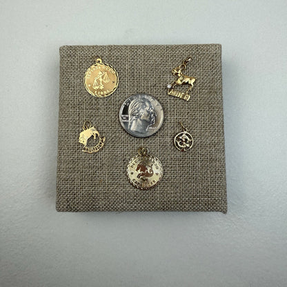 14K Vintage Zodiac Pendants/Charms (Select Your Sign)